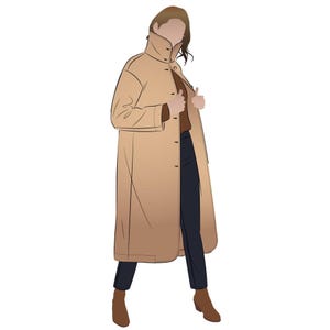 Style Arc / Printed Sewing Pattern / Gracie Coat + Headscarf