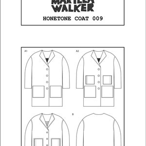 Marilla Walker UK / Printed Sewing Pattern / Honetone Coat - Etsy
