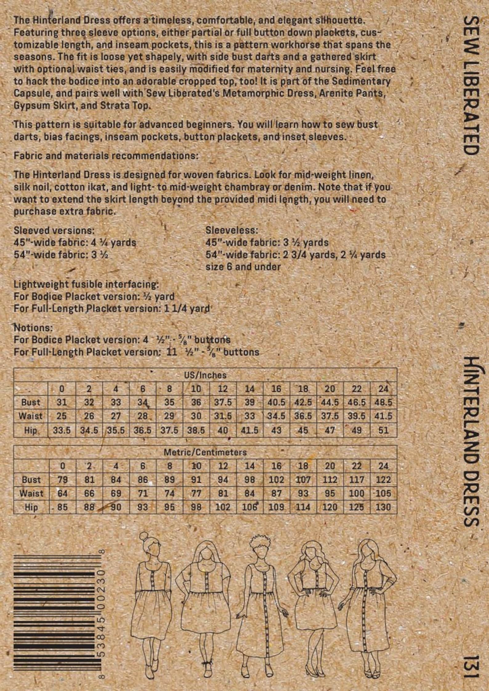 18+ Sew Liberated Patterns Sew Liberated / Printed Sewing Pattern / Hinterland Dress - Etsy