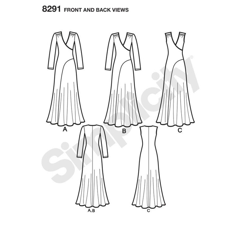 Mimi G Style / Printed Sewing Pattern / 8291 Maxi Dresses - Etsy