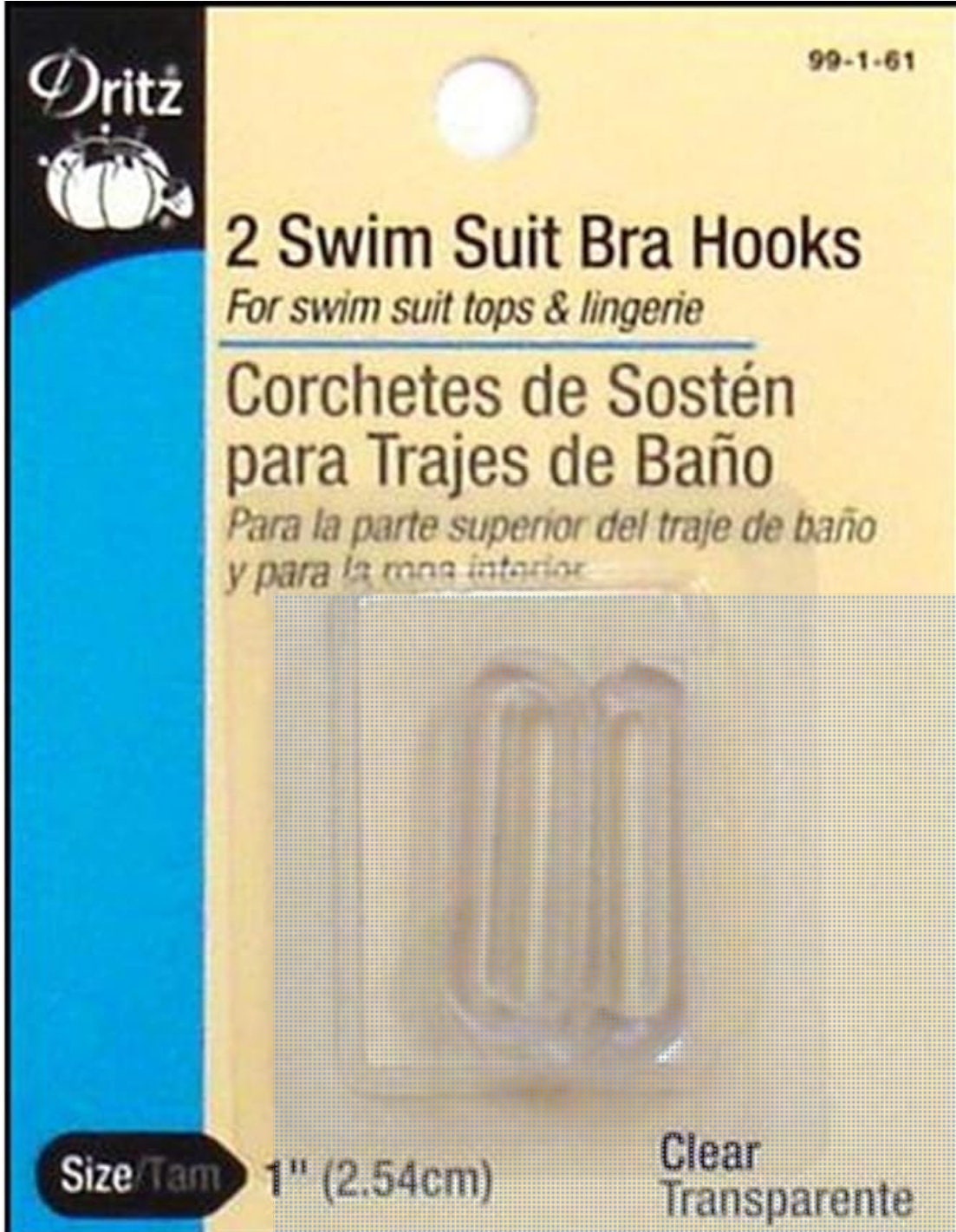 Dritz Swim Suit Bra Hooks / Pair / 1 Inch 