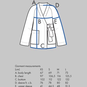 Assembly Line SWE / Printed Sewing Pattern / Wrap Jacket image 2