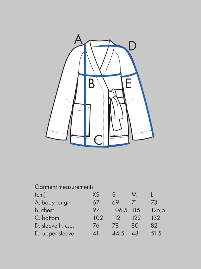 Assembly Line SWE / Printed Sewing Pattern / Wrap Jacket image 2