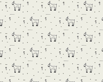 Cotton Print / Grazing Goats