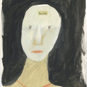 Original Art 8x10&quot; Painting on Paper Original Painting, Face, Portrait, How, Drawing, Watercolor, Works on Paper