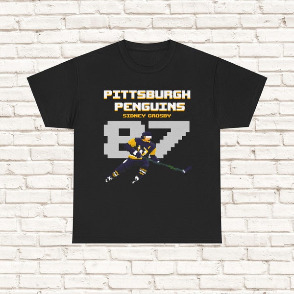 Sidney Crosby Retro Inspired Shirt - Vintage Hockey - Pittsburgh Penguins merch