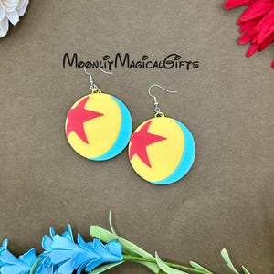 Pixar Ball Earrings, 3D Printed Pixar ball, Toy Story Earrings, Disney Earrings, Disney inspired, Luxo Pixar Ball Earrings, Dangle Earrings