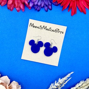 Mickey Mouse Earrings | Classic Mickey Mouse Earrings | Mickey Mouse Earrings Disney Inspired | Disney Earrings | Glowforge Earrings | Mouse