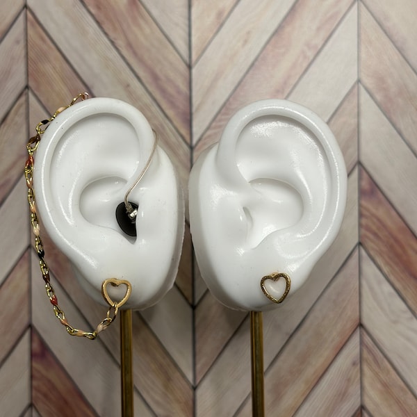 Hearing Aid Jewelry - Earring Gold & Natural Colors