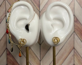 Hearing Aid Jewelry - Earring Gold Color Teardrops