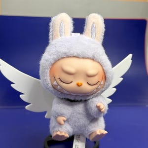 Labubu angel wings- desk decor - gaming setup - collectibles - gifts - statues - bust collection - one piece
