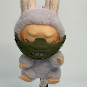 Labubu Hannibal mask - desk decor - gaming setup - collectibles - gifts - statues - bust collection - one piece