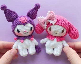 Patrons au crochet Lapin et chaton Amigurumi en téléchargement immédiat