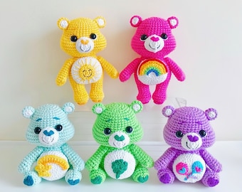 Patrón oso a crochet, Oso amigurumi, Amigurumi Fácil, PDF en inglés, Descarga Instantánea