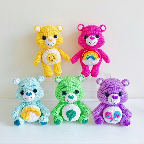 Bear crochet pattern, Bear amigurumi, Easy Amigurumi, English PDF, Instant Donwload