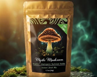 Instant Mushroom Tea | Adaptogen Mushroom Blend | Coffee Alternative | Handcrafted Mushroom Gift | Functional Mushroom Latte | Caffeine Free