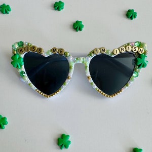 Womens St Patricks Day Sunglasses | St. Patricks Day Sunglasses | St. Patricks Day | St. Pattys Day | St Pattys | Kiss Me Im Irish |