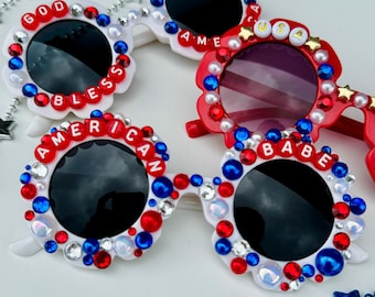 Americana sunglasses | 4th of july sunglasses | fourth of july | kids sunglasses | red white and blue | patriotic | America