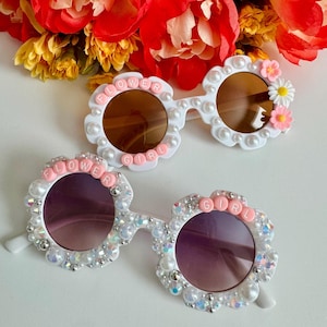 Kids Flower Girl Sunglasses | flower girl gift | girls Custom Sunglasses | Floral Kids Sunglasses | Sunnies | gift for girl