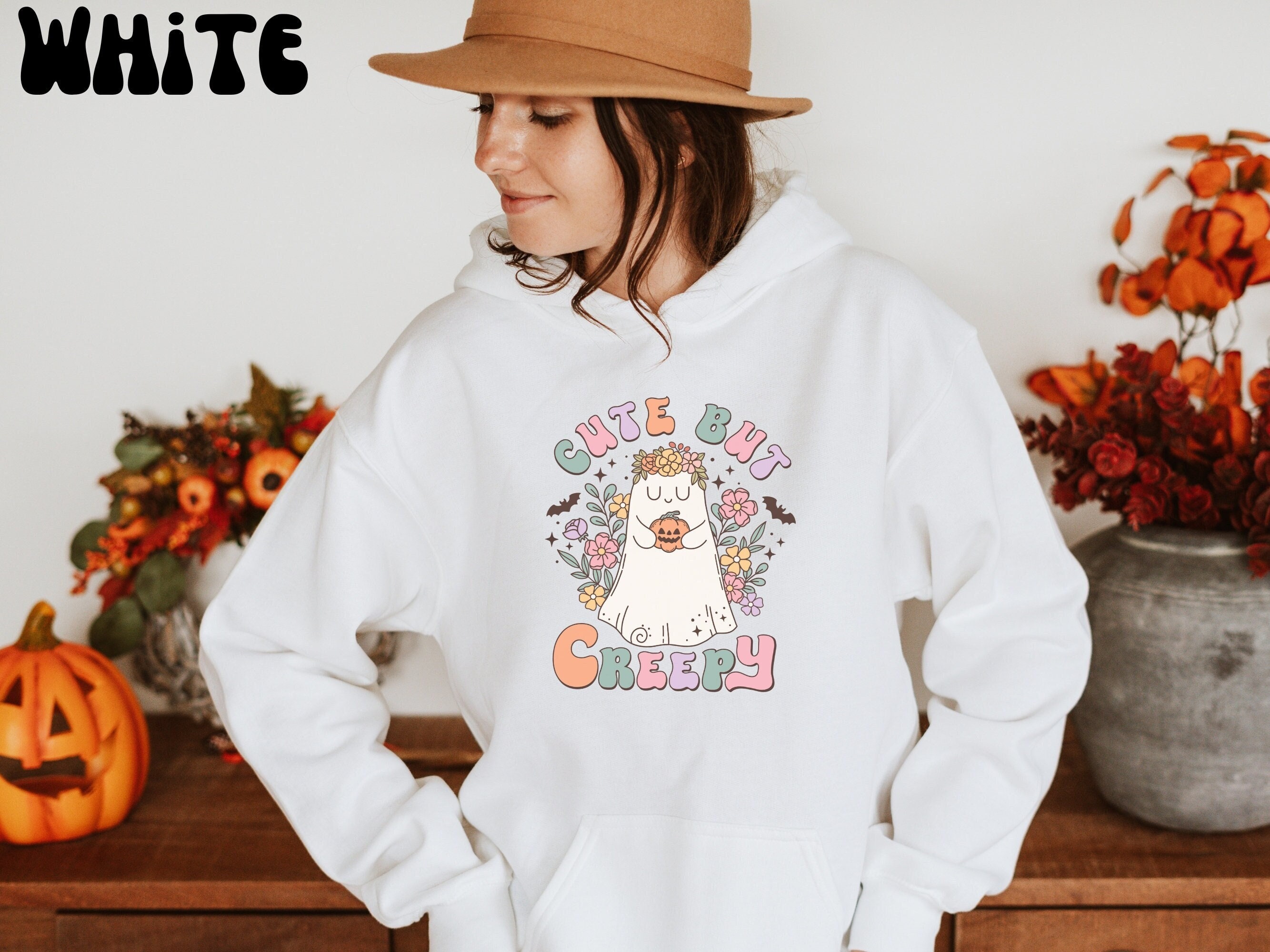 Kids Ghost Halloween Hoodie – Cozy Cotton Fleece or Lightweight Sports Fabric main image 1