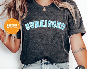 Summer Time Shirt, Sunkissed Comfort Colors Shirt, Sunkissed Beachy Tee, Minimalist Summer Shirts, Aesthetic Shirt, Gift for Summer