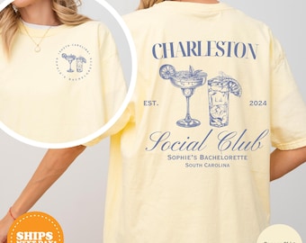 Personalized Bachelorette Shirt, Bach Trip Shirts, Bridal Party Tshirt, Charleston Bachelorette Shirt, Custom Comfort Color Bachelorette Tee