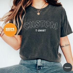 Custom Comfort Colors Shirt, College Letters Custom Tee, Personalized Shirt, Custom Tshirt, Personalized Gift Shirt, Custom Text Tshirt