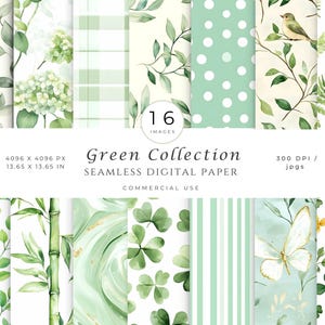 Carta digitale verde salvia, motivo verde neutro acquerello per sublimazione, adesivi per planner, diario stampabile, stampa artistica da parete