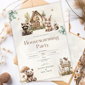 Editable Housewarming invitation Digital Download Editable Canva Invite Template House warming Party Printable Invite New Home Celebration
