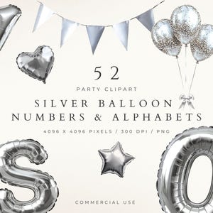 Zilverfolieballoncijfers en alfabetfeestbundel voor huwelijksuitnodiging, verjaardagsfeestje, cadeaukaart, promotie via sociale media, kaarten maken