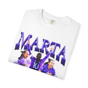 Marta Rolando Pride Fußball-Fans T-Shirt, Fußballfan-T-Shirt, Marta Fans, Damen Fußball, sportliche Kleidung, NWSL Ausrüstung Bild 3