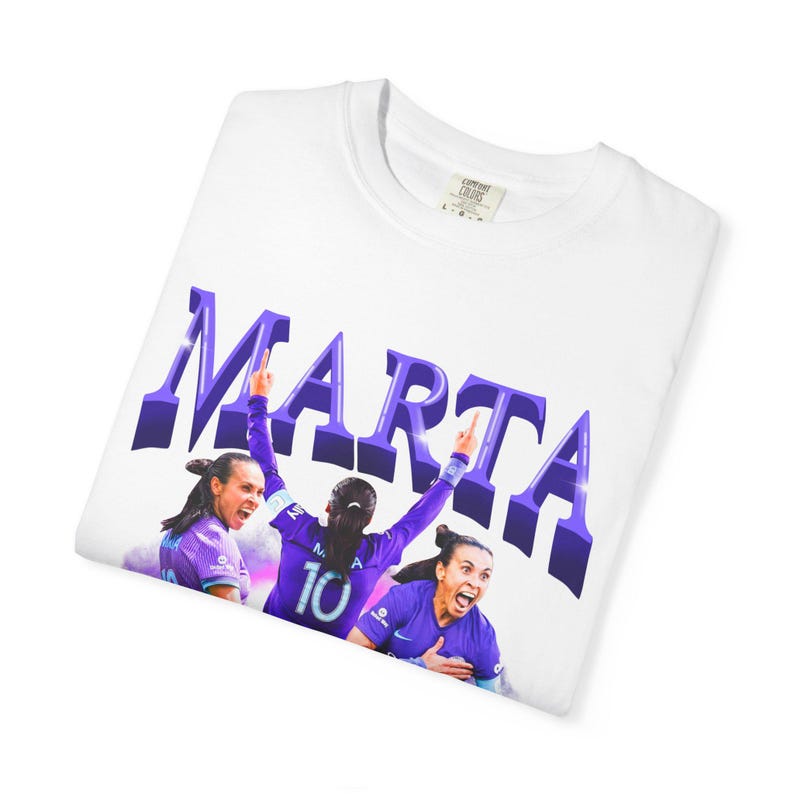 Marta Rolando Pride Fußball-Fans T-Shirt, Fußballfan-T-Shirt, Marta Fans, Damen Fußball, sportliche Kleidung, NWSL Ausrüstung Bild 3
