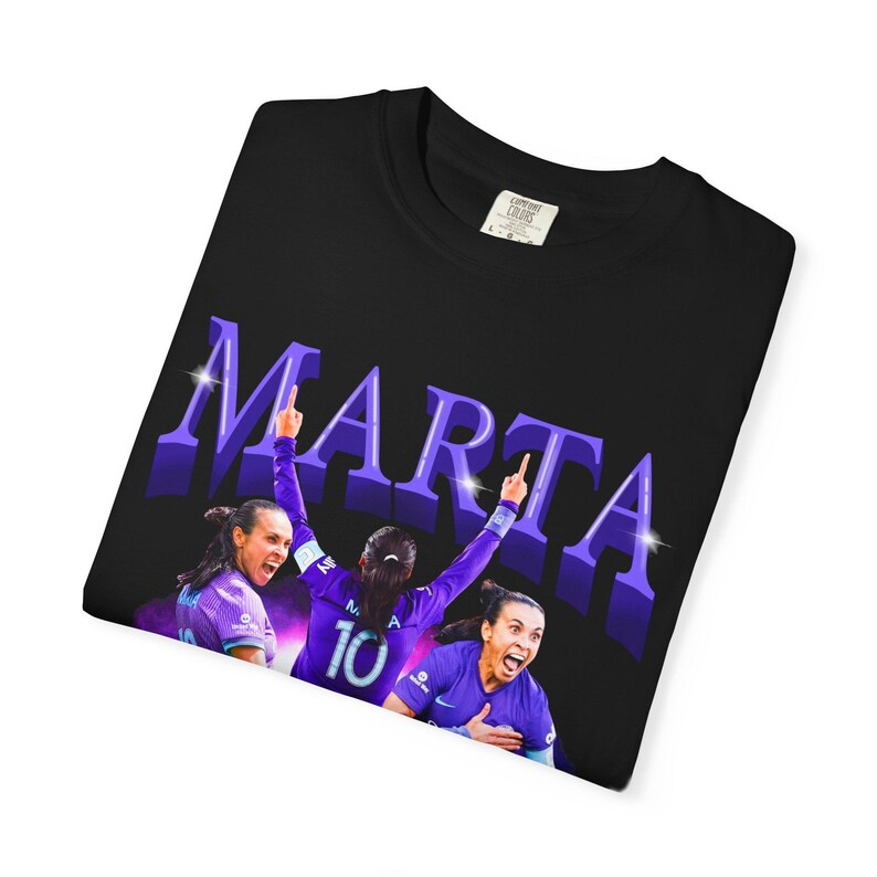 Marta Rolando Pride Fußball-Fans T-Shirt, Fußballfan-T-Shirt, Marta Fans, Damen Fußball, sportliche Kleidung, NWSL Ausrüstung Bild 6