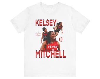 Kelsey Mitchell Fieber Fan T-Shirt, Basketball WNBA Shirt, Fieber Bekleidung, Mitchell T-Shirt, Teamgeist Ausrüstung, Jugend Sportbekleidung
