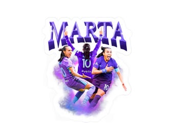 Marta Orlando Pride Sticker - NWSL Soccer Fans, Home Decor, Car Stickers, Gift for Athletes, Sporty Wall Art