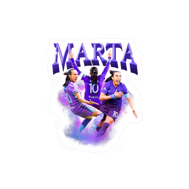 Adesivo Orgulho de Marta Orlando - Fãs de futebol da NWSL, decoração para casa, adesivos para carro, presente para atletas, arte de parede esportiva imagem 1