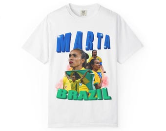 Marta Brazil Soccer Fans Unisex T-shirt, Celebrate Women Empowerment, Soccer Fan Gear, Casual, Unique for Sports Lovers, Athletic