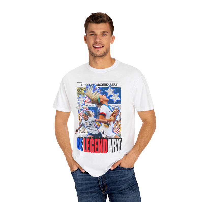 Julie Ertz USWNT T-Shirt: Garment-Dyed Cotton Tee for Soccer Fans 画像 5