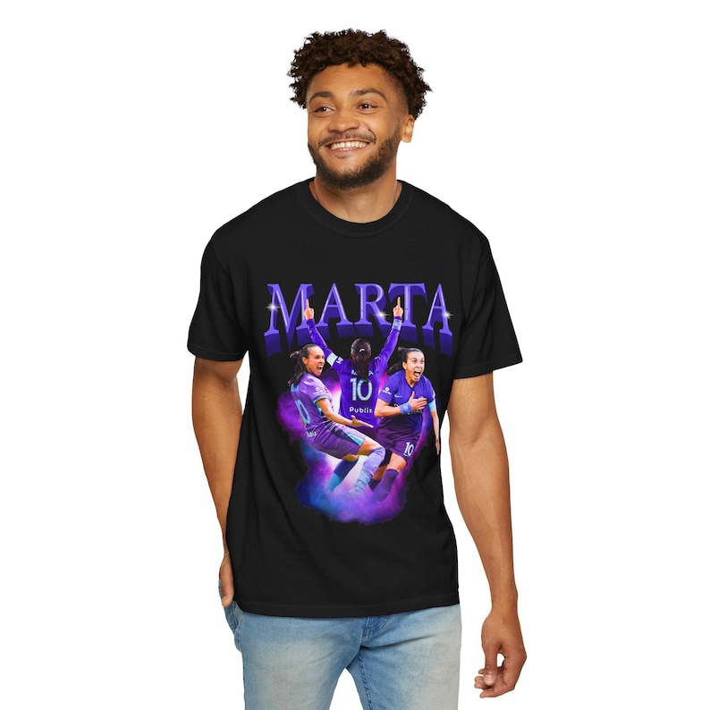 Marta Rolando Pride Fußball-Fans T-Shirt, Fußballfan-T-Shirt, Marta Fans, Damen Fußball, sportliche Kleidung, NWSL Ausrüstung Bild 8