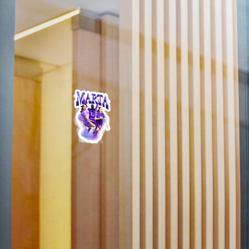 Adesivo Orgulho de Marta Orlando - Fãs de futebol da NWSL, decoração para casa, adesivos para carro, presente para atletas, arte de parede esportiva imagem 3