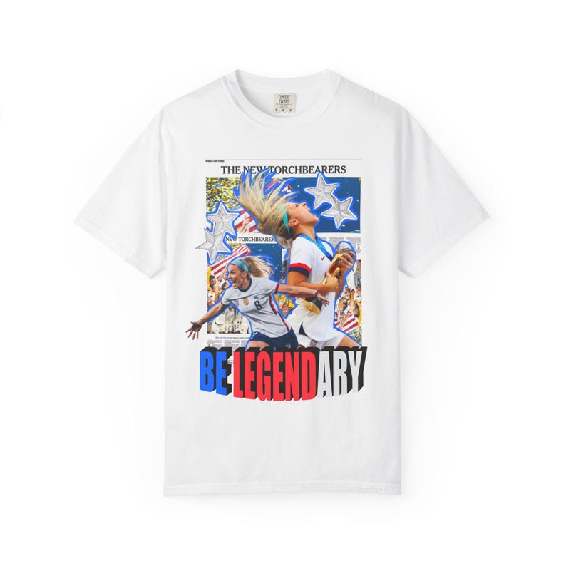 Julie Ertz USWNT T-Shirt: Garment-Dyed Cotton Tee for Soccer Fans 画像 2