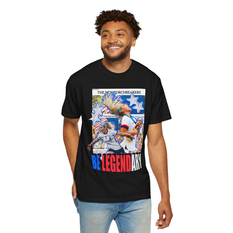 Julie Ertz USWNT T-Shirt: Garment-Dyed Cotton Tee for Soccer Fans 画像 9