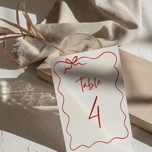 Italian Wedding Table Numbers Template, Hand Drawn Whimsical Table ...