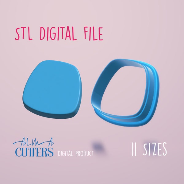 Polymer Clay Cutters | STL File Clay Cutter | STL Cutter File | Digital STL File | 3D Printer File | Clay Cutter Stl | Basics 8