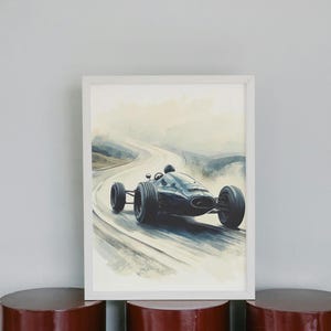 Classic Car Art for Man Cave, Office, Boy's Room or Boy's Nursery Auto Enthusiast Art Gift for Him, Vintage Car Wall Art