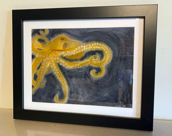 Octopuskunstwerk - Chiteki - Aquarel