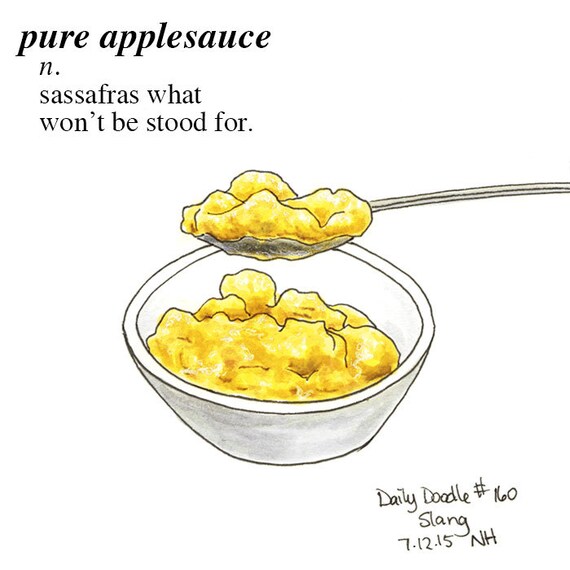 Items similar to No.160 Slang / Original Artwork / Daily Doodle / Art