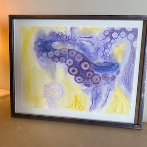 Octopus Art - Abstract Watercolor Painting - Octopus #04