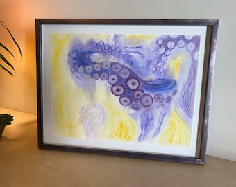Octopus Art - Abstract Watercolor Painting - Octopus #04