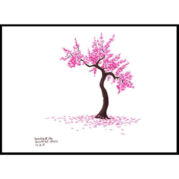 Study of a Choke Cherry Tree Drawing by Glenn Boyles | Saatchi Art
